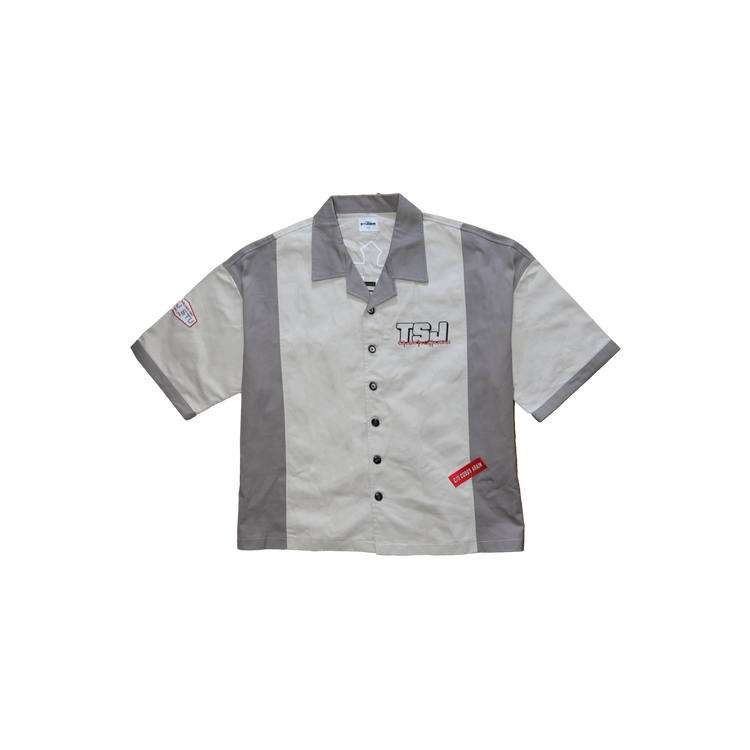 DOUBLE SDV GREY BOWLING SHIRT